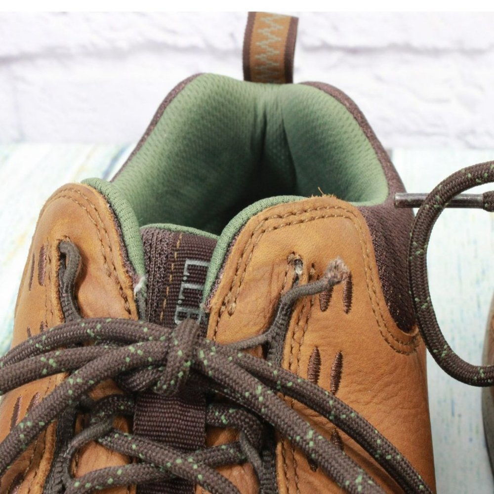 LL Bean Traverse Brown Leather Lace Up Low Top Trail Sneakers Shoes Size 10 M - Picture 8 of 10
